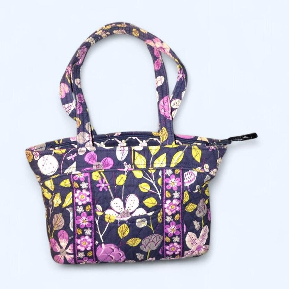 Vera Bradley Floral “Nightingale” Purple Blue Bird Shoulder bag